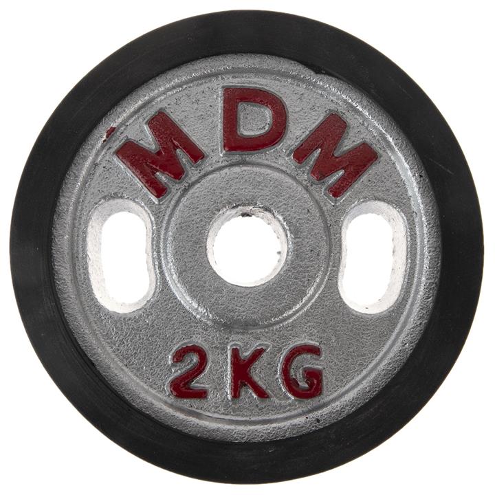 وزنه دمبل ام دی ام وزن 2 کیلوگرم بسته 2 عددی MDM Dumbbell Plate Weight 2Kg Pack Of 2